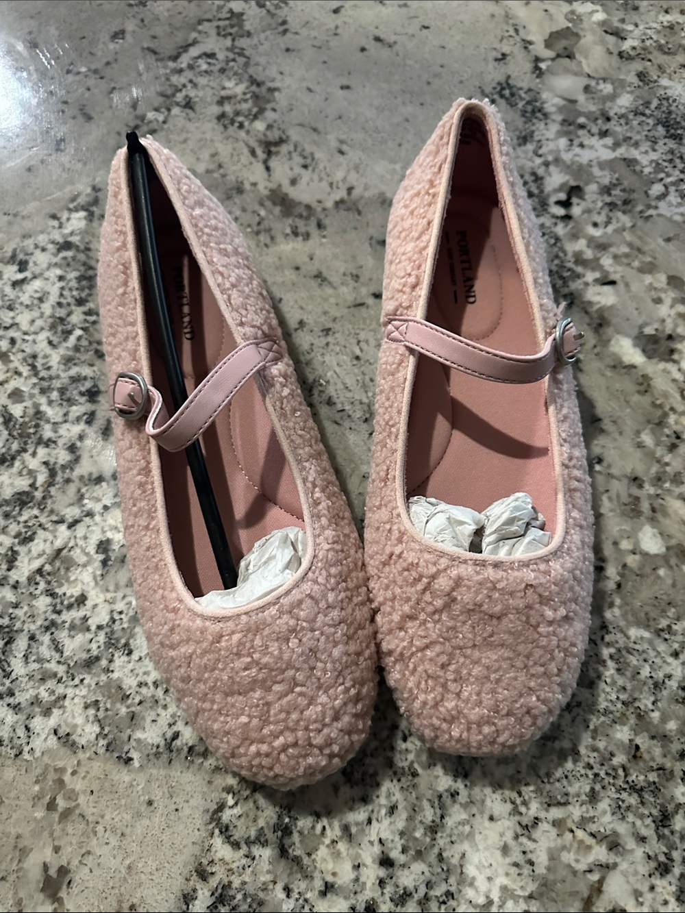 Kids' Pink Mary Jane Ballet Flats